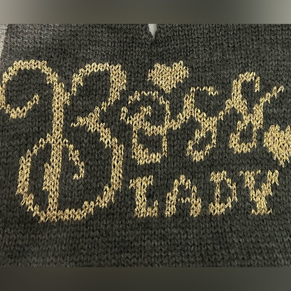 Dog sweaters. Multiple sizes. New. "Boss Lady" gray, pink and white. - Picture 4 of 7